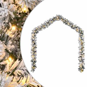 vidaXL Świąteczna girlanda z lampkami LED, zielona, 20 m, PVC