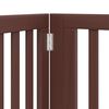 vidaXL Składana bramka dla psa, z drzwiami, 4 panele, brąz, 320 cm