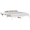 vidaXL Ramka ł&oacute;żka Biały 200 x 200 cm Lite drewno sosnowe