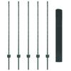 vidaXL Ogrodzenie z słupkiem Zielony 1,2 x 10 m Stal i PVC