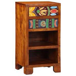 vidaXL Kwiecisty Stolik Końcowy z szufladą Brązowy 40 x 35 x 75 cm