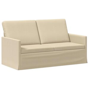 vidaXL Sofa dwuosobowa kremowy 150 x 81 x 82 cm tkanina