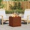 vidaXL Bezdymny kominek ogrodowy Brązowy 48 x 48 x 50 cm