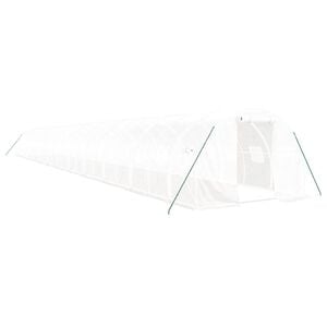vidaXL Szklarnia ze stalową ramą, biała, 72 m&sup2;, 24x3x2 m