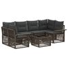 vidaXL Zestaw Sof na Ogr&oacute;d 7 szt. Szary 55 x 55 x 37 cm polirattan