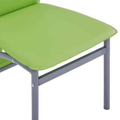 vidaXL Krzesła stołowe, 4 szt., zielone, sztuczna skóra