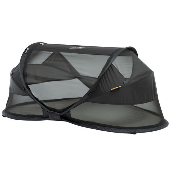 DERYAN Ł&oacute;żeczko turystyczne Baby Luxe z moskitierą, czarne