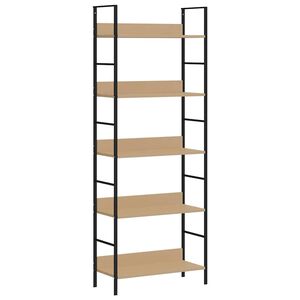 vidaXL Regał z 5 p&oacute;łkami, kolor dębu, 60x27,6x158,5 cm