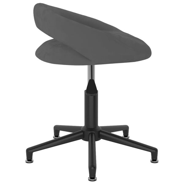 vidaXL Obrotowe krzesło biurowe, ciemnoszare, tapicerowane aksamitem