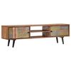 vidaXL Szafka pod TV, 140x30x40 cm, lite drewno akacjowe