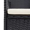 vidaXL 5-częściowy zestaw mebli ogrodowych z poduszkami, czarny
