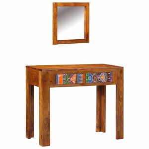 vidaXL Toaletka Brązowy 90 x 45 x 75 cm Lite Drewno Akacji