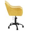 vidaXL Obrotowe krzesła stołowe, 4 szt., musztardowe, obite aksamitem