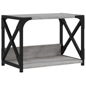 vidaXL Stojak pod drukarkę, 2-poziomowy szary dąb sonoma 44x26x31,5 cm