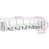 vidaXL Zestaw Sof na Ogr&oacute;d z poduszką 6 pcs Czarny Aluminium