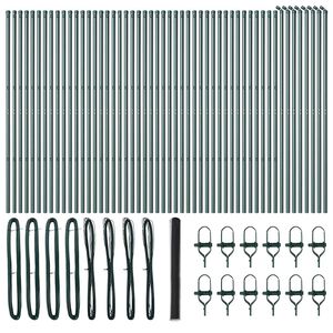 vidaXL Słupek ogrodzeniowy. Szary 100 x 1,6 m (siatka 50 mm)