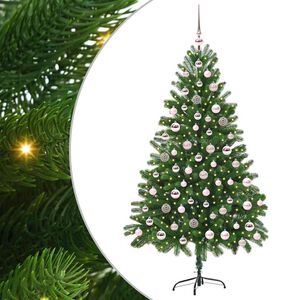 vidaXL Choinka z 300 diodami LED z podstawą Zielony 180 cm PE