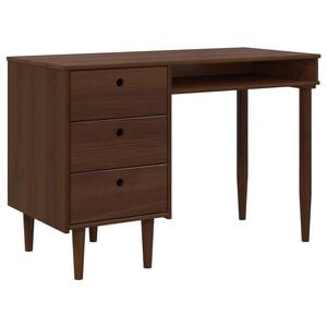 vidaXL Biurko BILBAO Ciemny karmel 114 x 53 x 75 cm