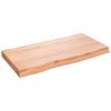 vidaXL Blat do łazienki, jasnobrązowy, 80x40x(2-6) cm, lite drewno