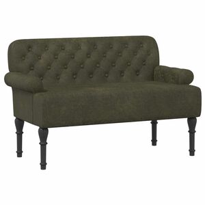 vidaXL Sofa dwuosobowa z guzikowym pikowaniem Zielony wojskowy