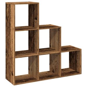 vidaXL Regał przegroda,&nbsp;3 poziomy, stare drewno, 99x29x99 cm
