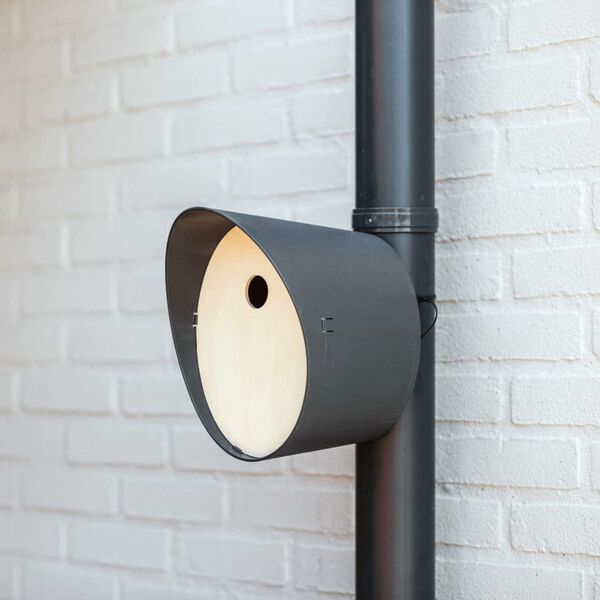 Capi Budka dla ptak&oacute;w Oval 1, 24x19x23 cm, kolor drewna i antracytowy