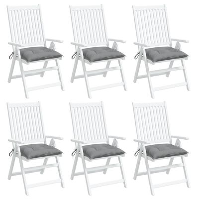 vidaXL Poduszki na krzesła, 6 szt., szare, 50x50x7 cm, tkanina