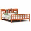 vidaXL Łóżko z regałem, bez materaca, woskowy brąz, 200x200cm, sosnowe