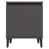 vidaXL Szafki nocne z metalowymi n&oacute;żkami, szare, 40x30x50 cm