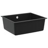 vidaXL Zlew Czarny 530 x 460 mm 80% Kwarc i 20% Żywica
