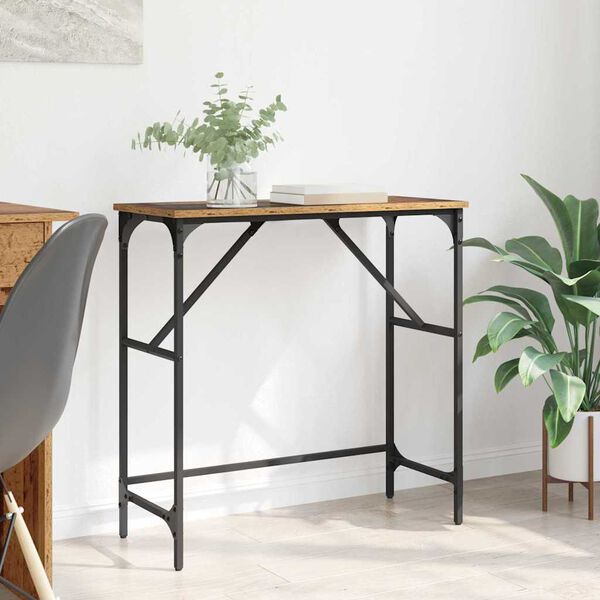 vidaXL Konsola Stare drewno 75 x 32 x 75 cm Materiał drewnopochodny