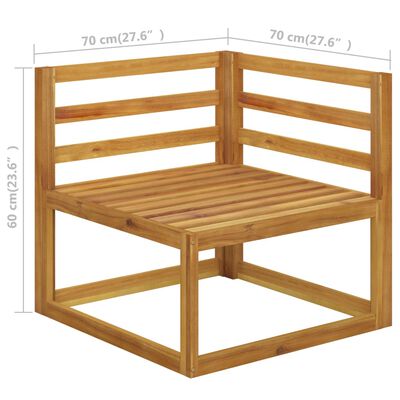 vidaXL 9-cz. zestaw wypoczynkowy do ogrodu, poduszki, drewno akacjowe