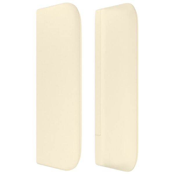 vidaXL Zagł&oacute;wek uszak, kremowy, 83x16x78/88 cm, sztuczna sk&oacute;ra