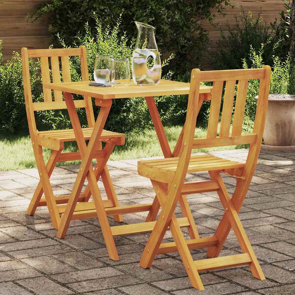 vidaXL Zestaw bistro 3 pcs Olej Naturalny Lite Drewno Akacji