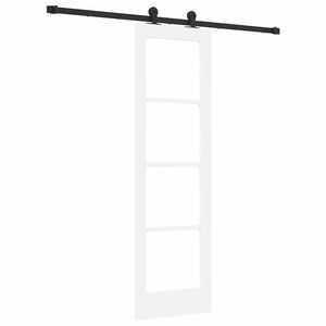 vidaXL Drzwi przesuwne ORKDAL Biały i czarny 61 x 198,5 cm