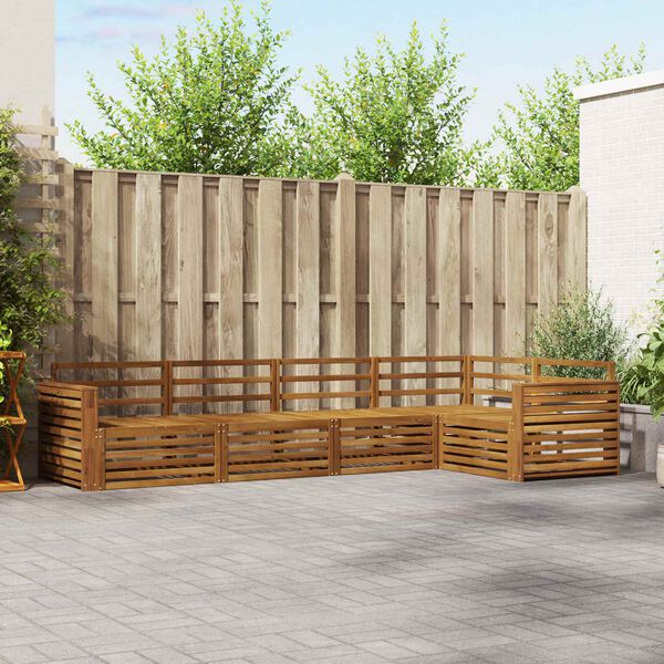 vidaXL Zestaw sof na zewnątrz 5 pcs Naturalny Lite Drewno Akacji