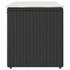 vidaXL Taborety ogrodowe z poduszkami 2 szt. Czarny Polirattan
