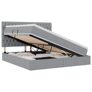 vidaXL Ł&oacute;żko z miejscem na przechowywanie i materacem 180 x 200 cm