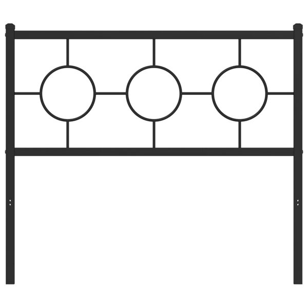 vidaXL Metalowe wezgłowie, czarne, 100 cm