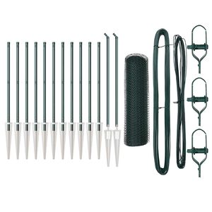 vidaXL Słupek ogrodzeniowy. Zielony 25 x 0,5 m (siatka 13 mm) Stal