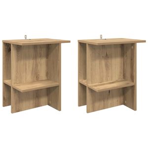 vidaXL Stolik kawowy 2 pcs Dąb artisan 40 x 30 x 49 cm