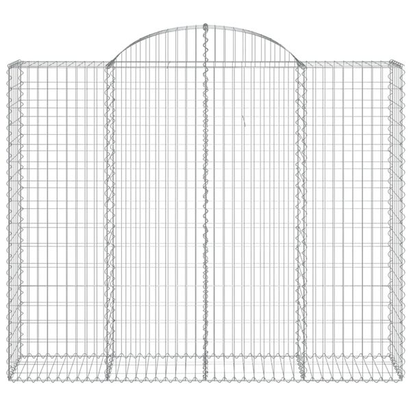 vidaXL Kosze gabionowe, 18 szt, 200x50x160/180cm, galwanizowane żelazo