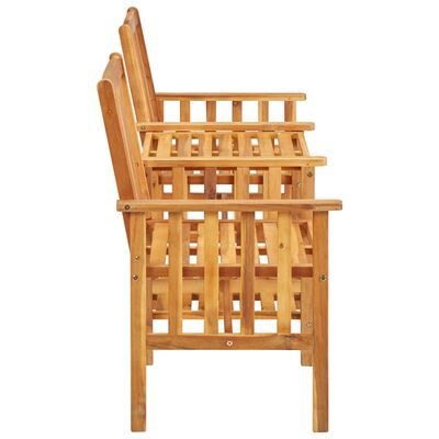 vidaXL Krzesła ogrodowe ze stolikiem, 159x61x92 cm, lita akacja