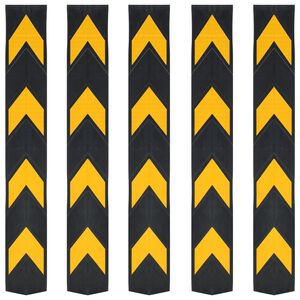 vidaXL Narożne odboje odblaskowe, 5 szt., gumowe, 80 cm