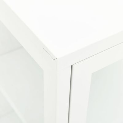 vidaXL Szafka boczna, 38x35x70 cm, metal i szkło