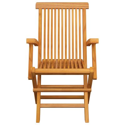 vidaXL Krzesła ogrodowe, 3 szt., lite drewno tekowe