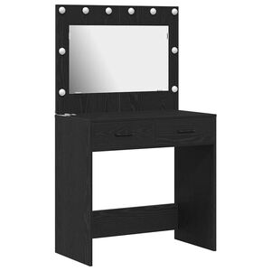 vidaXL Toaletka Czarny Dąb 78,5 x 41 x 135 cm Drewno inżynieryjne