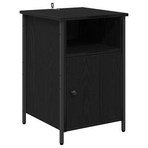 vidaXL Szafka Nocna Czarny Dąb 40 x 42 x 60 cm Materiał drewnopochodny