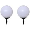 vidaXL Lampy do oświetlenia ścieżki, 2 szt., LED, 40 cm, z kołkami