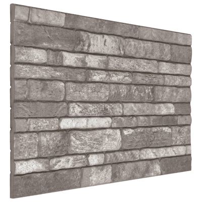 vidaXL Panele ścienne 3D, wzór ciemnoszarej cegły, 10 szt., EPS